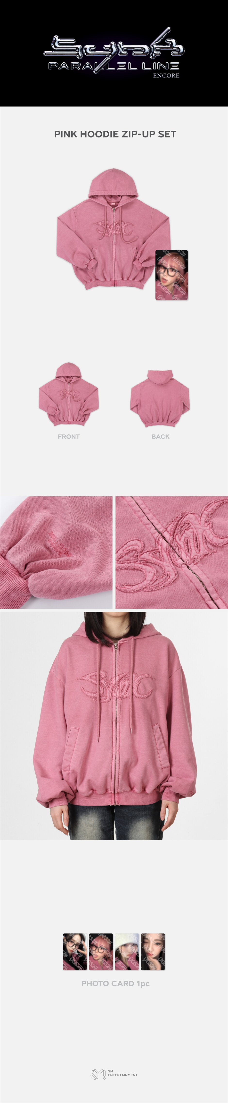 2024-25 aespa LIVE TOUR - PINK HOODIE ZIP-UP SET
