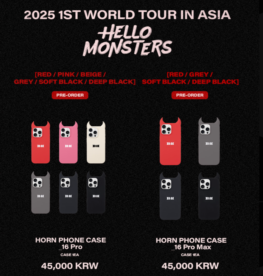 BABYMONSTER 1st WORLD TOUR <HELLO MONSTERS> - 05HORN PHONE CASE - 16 Pro