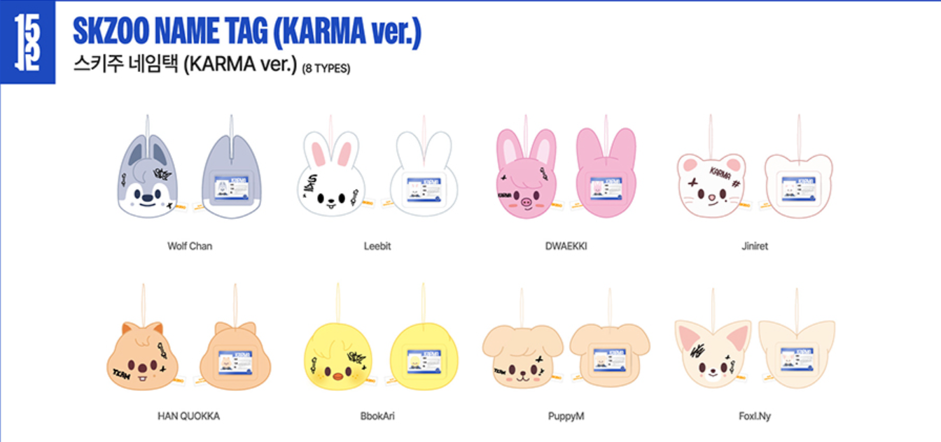 Online 2nd Week- Karma_SKZOO Name Tag (KARMA ver.)