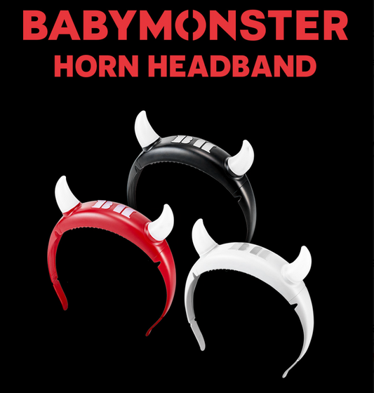 BABYMONSTER 1st WORLD TOUR <HELLO MONSTERS>  - 01 HORN HEADBAND (BLACK / RED / WHITE)