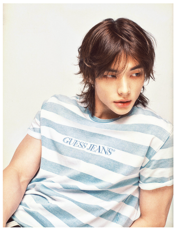 Blue T-shirt_ GUESS JEANS X Hyunjin