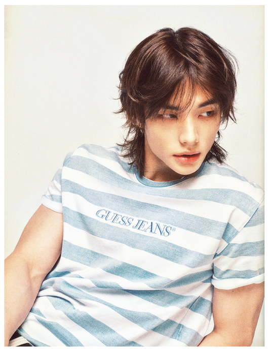 Blue T-shirt_ GUESS JEANS X Hyunjin