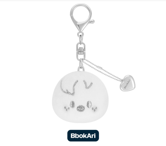 Bbokari FACE KEYRING SILVER Ver. -  Stray Kids World Tour MD_in stock
