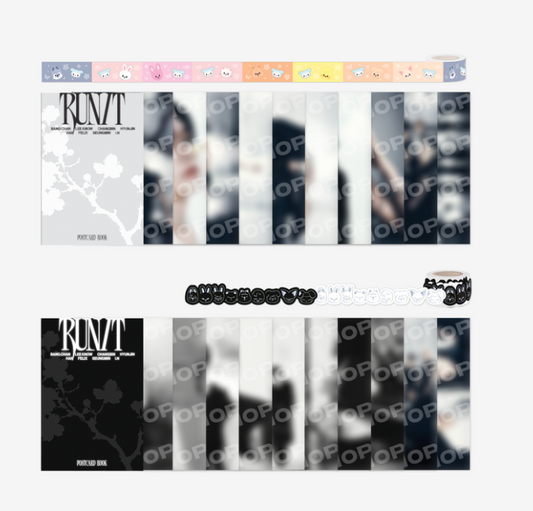 POSTCARD BOOK & ROLL STICKER SET - RUN IT