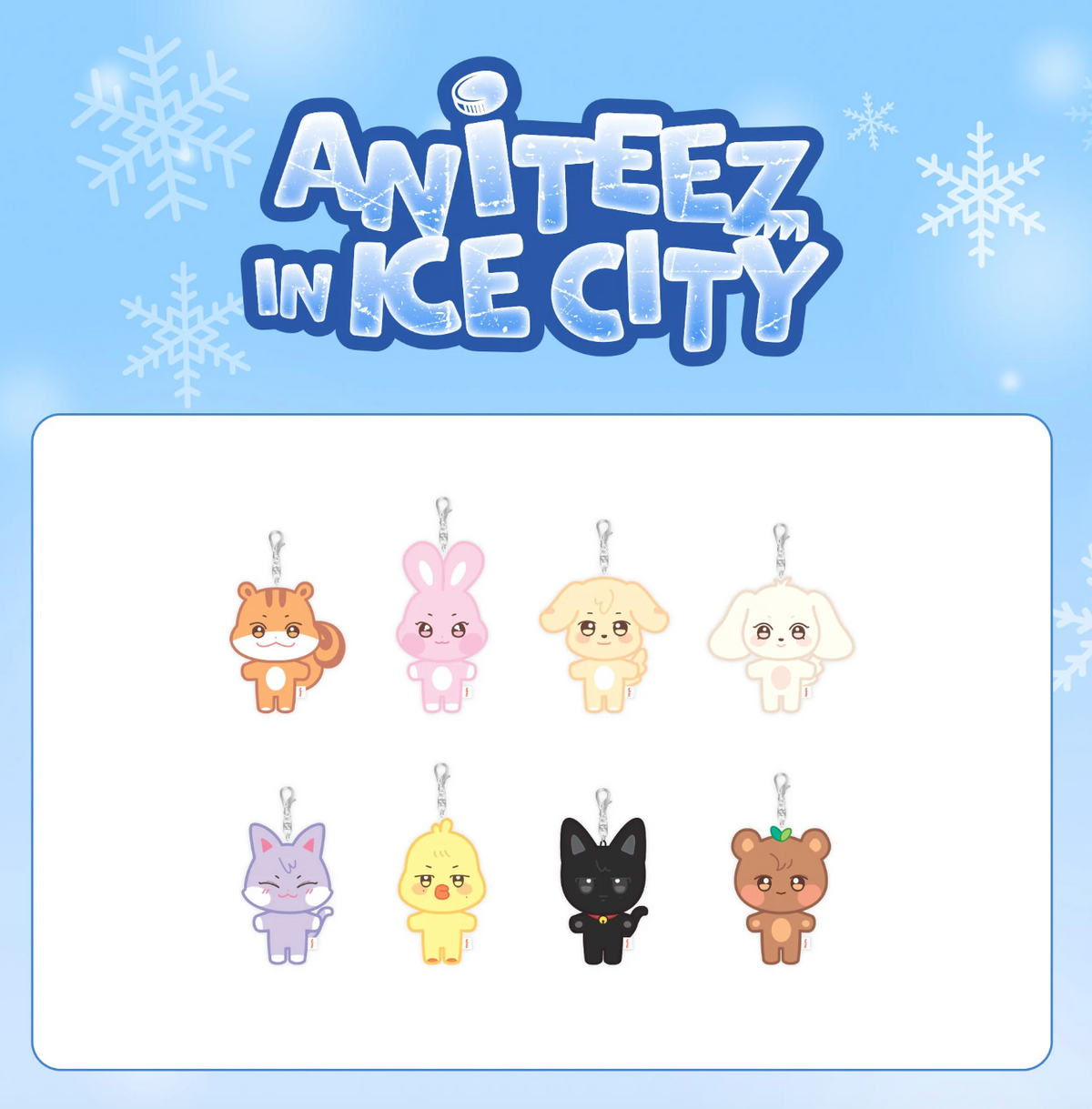 [ANITEEZ IN ICE CITY] PLUSH KEYRING_in stock