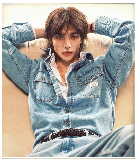 White Long Sleeve Shirt_ GUESS JEANS X Hyunjin