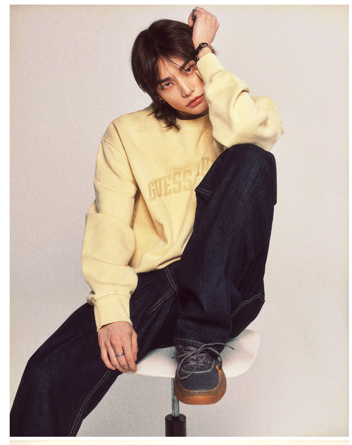 Yellow Long Sleeve_ GUESS JEANS X Hyunjin